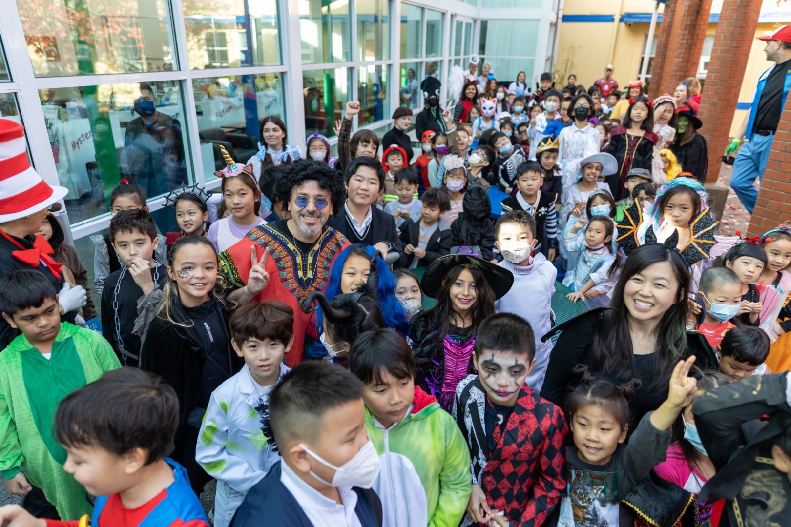 Throwback to our annual costume parade and school wide Halloween celebration!